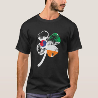 Irish Koreansk Shamrock St patricks day T Shirt