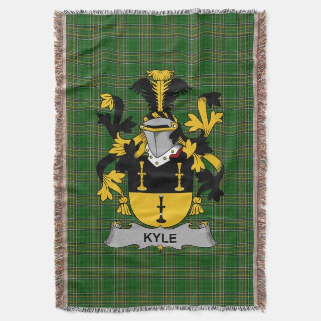 Irish Kyle Jackar om Arm Family Crest Ireland Filt (Framsidan Vertikal)