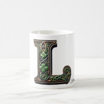 Irish L Monogram Coffee Mug