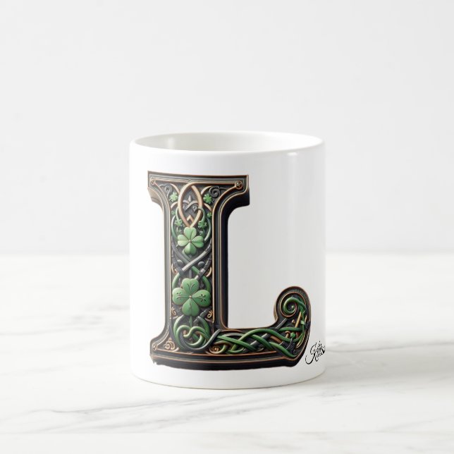 Irish L Monogram Coffee Mug Kaffemugg (Center)