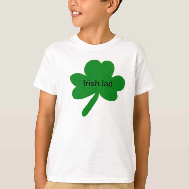 Irish Lad Shamrock Kids T-Shirt (Framsida)