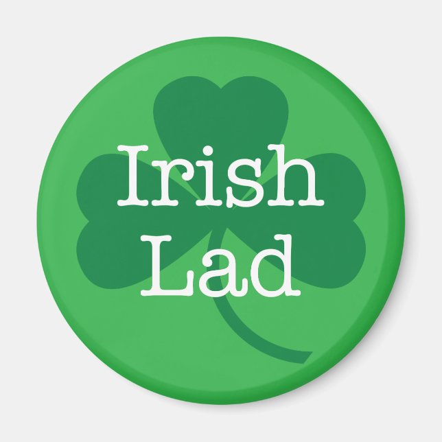 Irish Lad, St. Patrick's Day Shamrock Magnet (Framsidan)