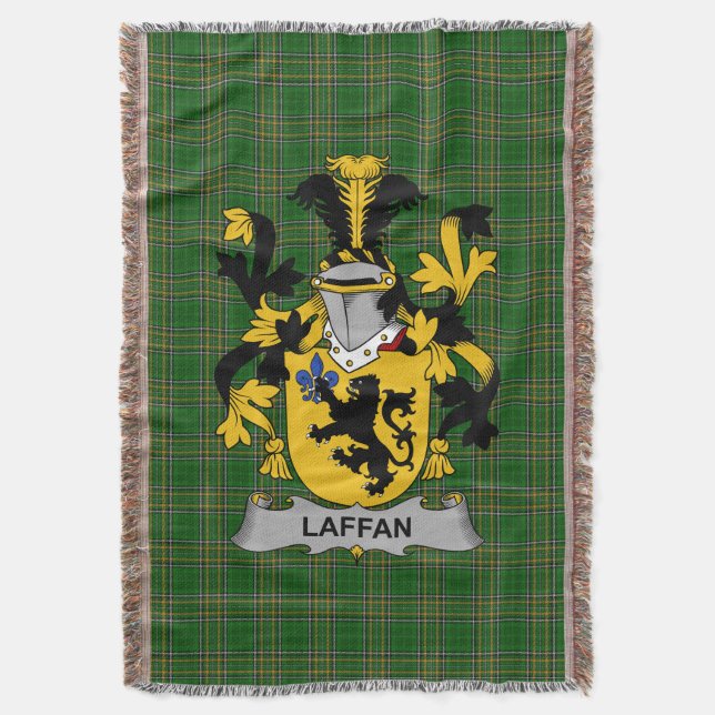 Irish Laffan Jackar om Arm Family Crest Ireland Filt (Framsidan Vertikal)