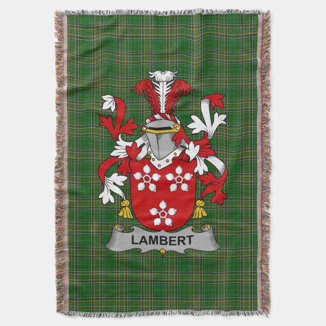 Irish Lambert Jackar Arm Family Crest Ireland Filt (Framsidan Vertikal)