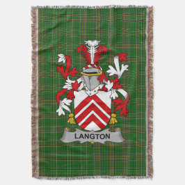 Irish Langton Jackar om Arm Family Crest Ireland Filt