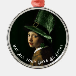 Irish Lass with a Pearl Earring Julgransprydnad Metall