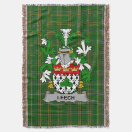 Irish Leech Jackar om Arm Family Crest Ireland Filt