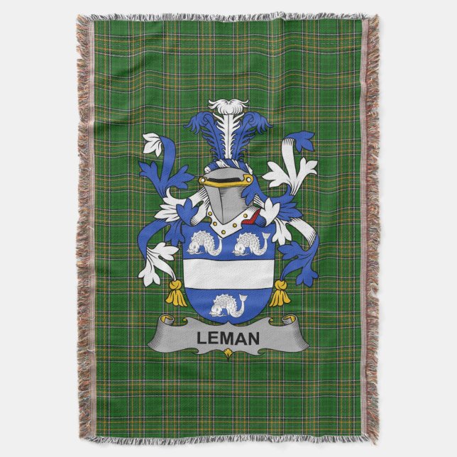 Irish Leman eller Lemon Jackar av Arm Family Crest Filt (Framsidan Vertikal)