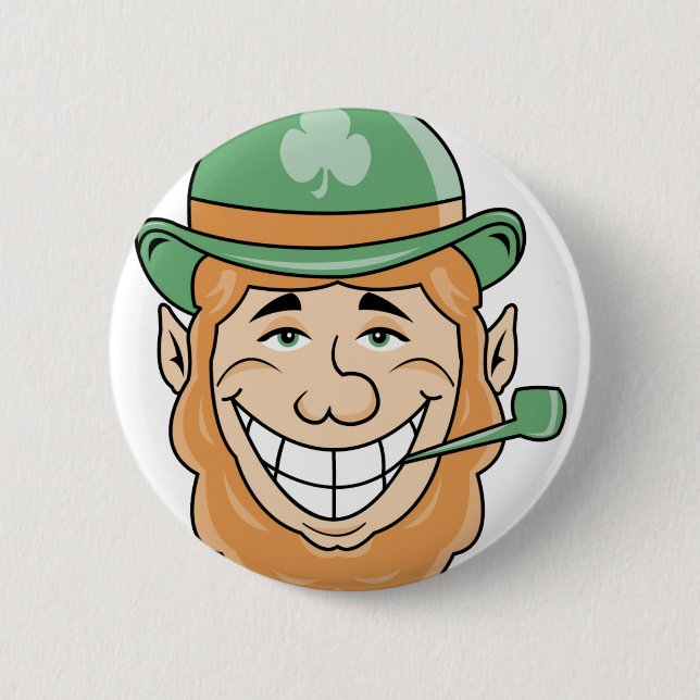 Irish Leprechaun Button Knapp (Framsida)
