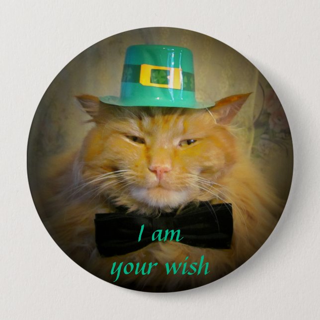 Irish Leprechaun Cat Wish Knapp (Framsida)
