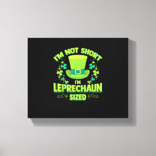 Irish Leprechaun Gag Gift Kort Women Shamrock T-S Canvastryck