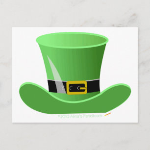 Irish Leprechaun Hat Lucky St. Patrick's Day Vykort