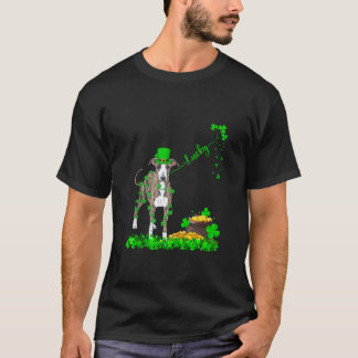Irish Leprechaun Lucky Italy Greyhound Hund St Pa T Shirt