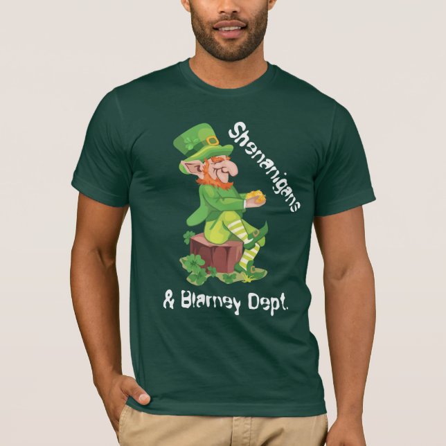 Irish Leprechaun Pot of Guld T Shirt (Framsida)