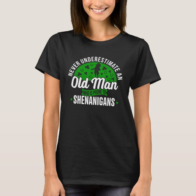 Irish Leprechaun Shamrock St Patricks Day T Shirt (Framsida)