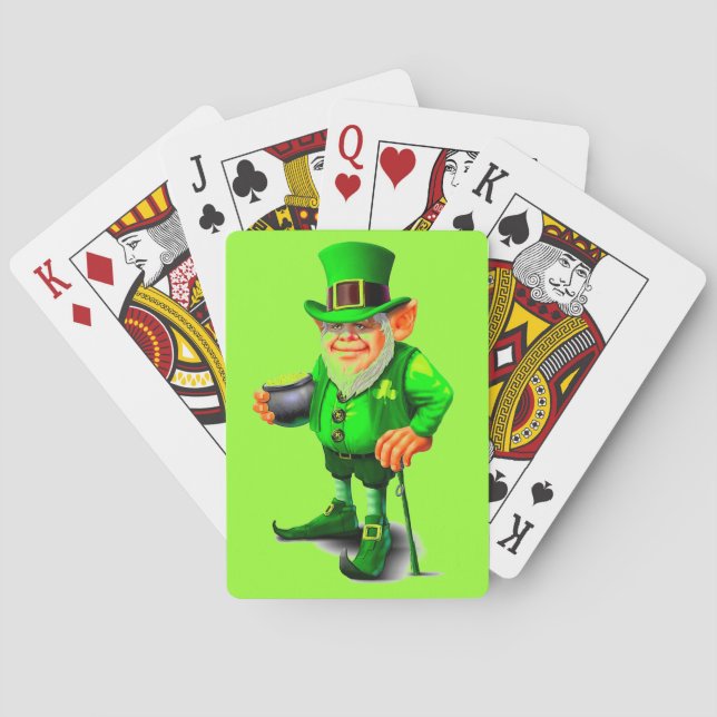 IRISH LEPRECHAUN-spelkort Casinokort (Baksidan)