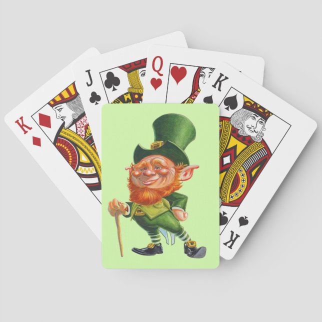 IRISH LEPRECHAUN-spelkort Casinokort (Baksidan)