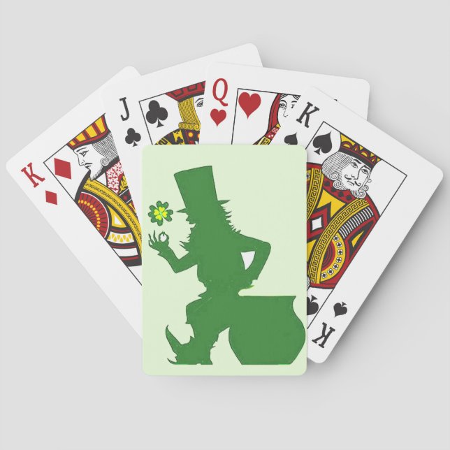 IRISH LEPRECHAUN-spelkort Casinokort (Baksidan)