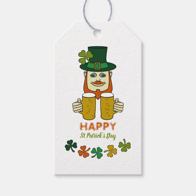 Irish Leprechaun, St patrick's day Presentetikett (Framsidan)