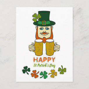 Irish Leprechaun, St patrick's day Vykort