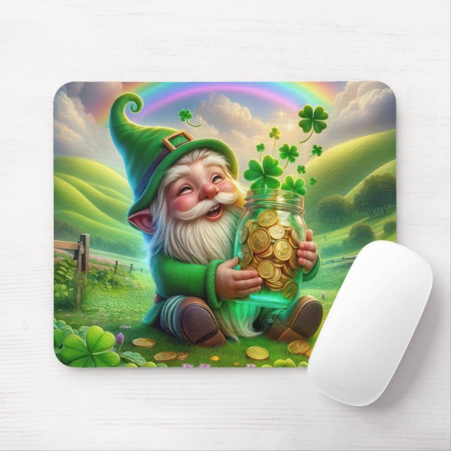 Irish Leprechaun with Guld Mynt Musmatta (Med mus)