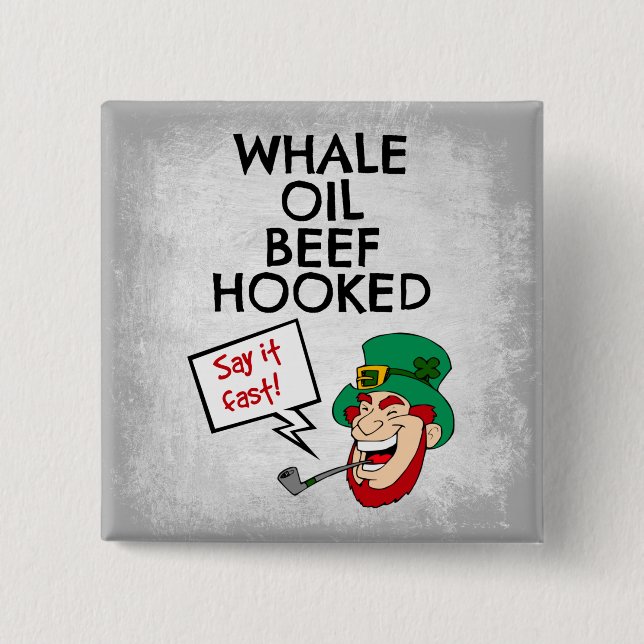 Irish Lesson: Whale Oil Beef Hooking Leprechaun Knapp (Framsida)