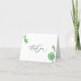 Irish Little Shamrock Baby Shower - tack för ditt  Kort