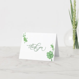 Irish Little Shamrock Baby Shower - tack för ditt Kort