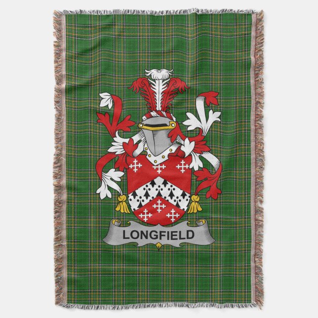 Irish Longfield Jackar av Arm Family Crest Ireland Filt (Framsidan Vertikal)