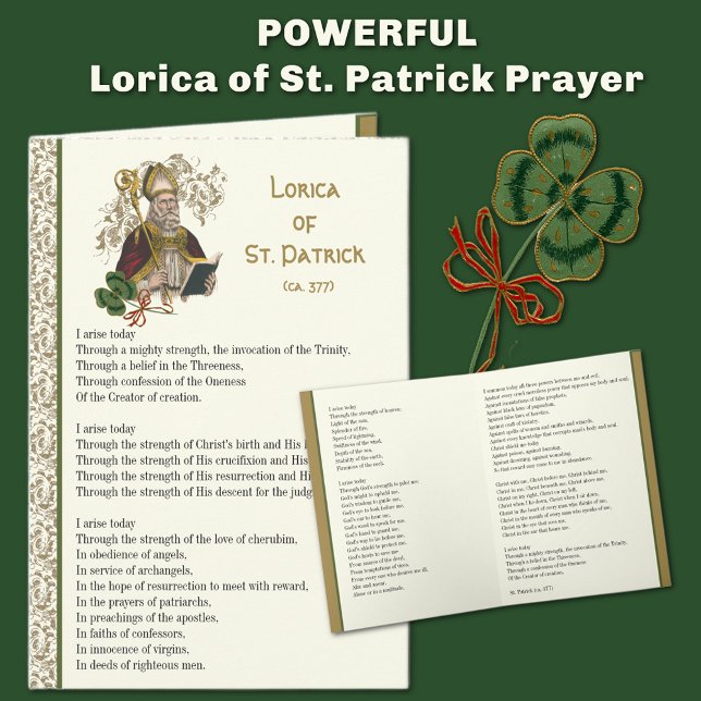 Irish Lorica of St. Patrick Prayer Kort (This prayer is a sacred shield of words, timeless protection, and enduring blessings for the soul. )