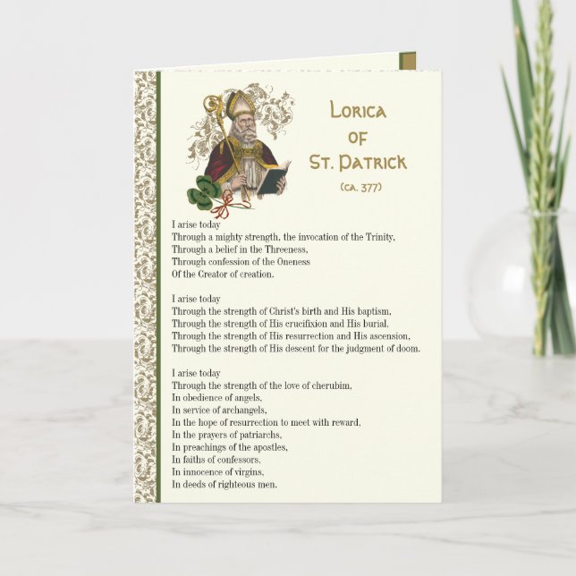 Irish Lorica of St. Patrick Prayer Kort (Framsida)