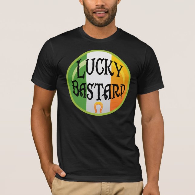 Irish Lucky Bastard Tee Shirt (Framsida)