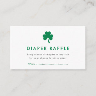 Irish Lucky Charm Diaper Raffle Baby Shower Tilläggskort