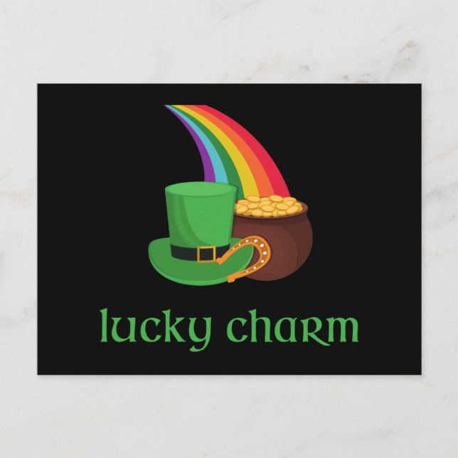 Irish Lucky Charm Rainbow Vykort (Framsida)