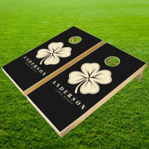 Irish Lucky Fyrklöver med Namn Black
