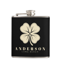 Irish Lucky Fyrklöver med Namn Black Vinyl Fickplunta