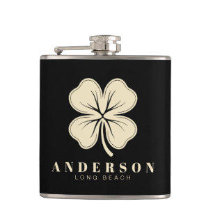 Irish Lucky Fyrklöver med Namn Black Vinyl Fickplunta