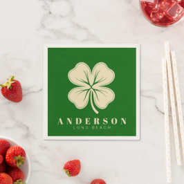 Irish Lucky Fyrklöver | Namn Grönt Cocktail Pappersservett