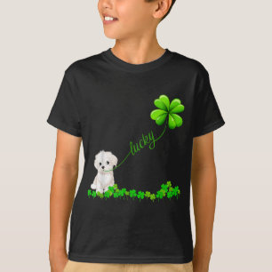 Irish Lucky med maltese, maltese älskare, Hund T Shirt