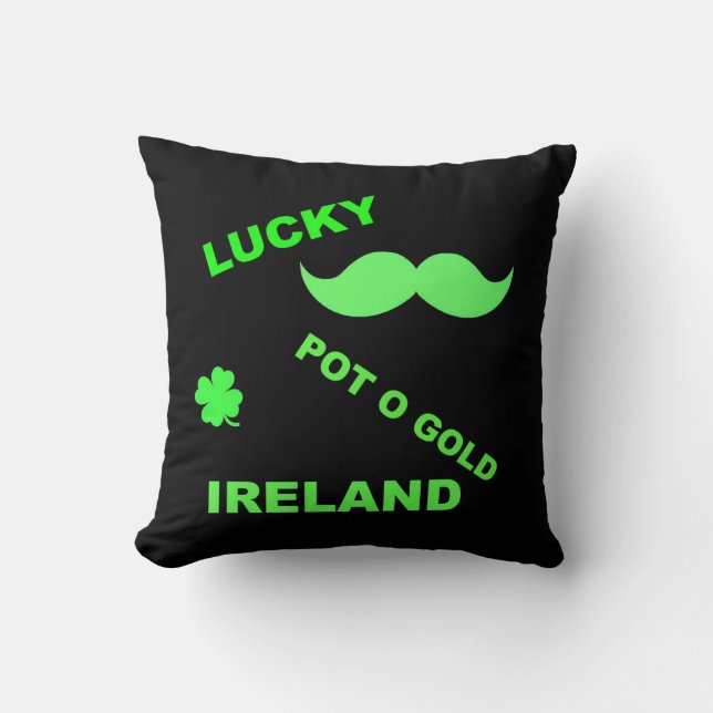 Irish Lucky Pot o Guld citerar Cushion Kudde (Framsida)