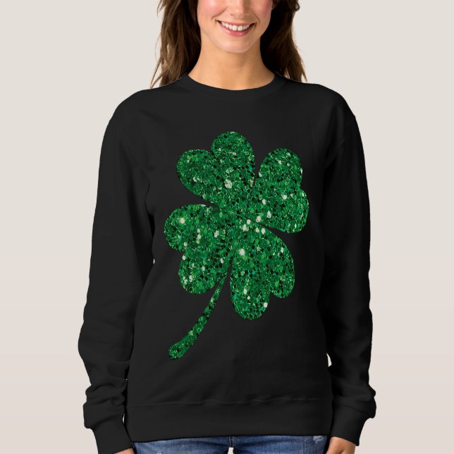Irish Lucky Shamrock Green Clover St Patrick's Day T Shirt (Framsida)