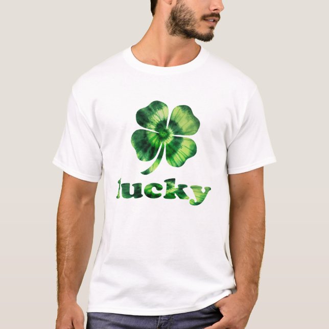 Irish Lucky Shamrock Grönt Klöver Lycklig St Patri T Shirt (Framsida)
