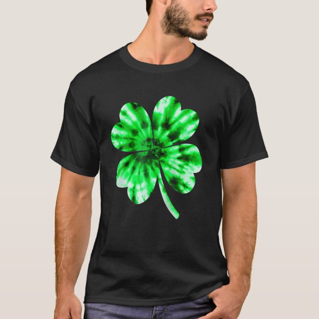 Irish Lucky Shamrock Grönt Klöver St patrick's day T Shirt (Framsida)