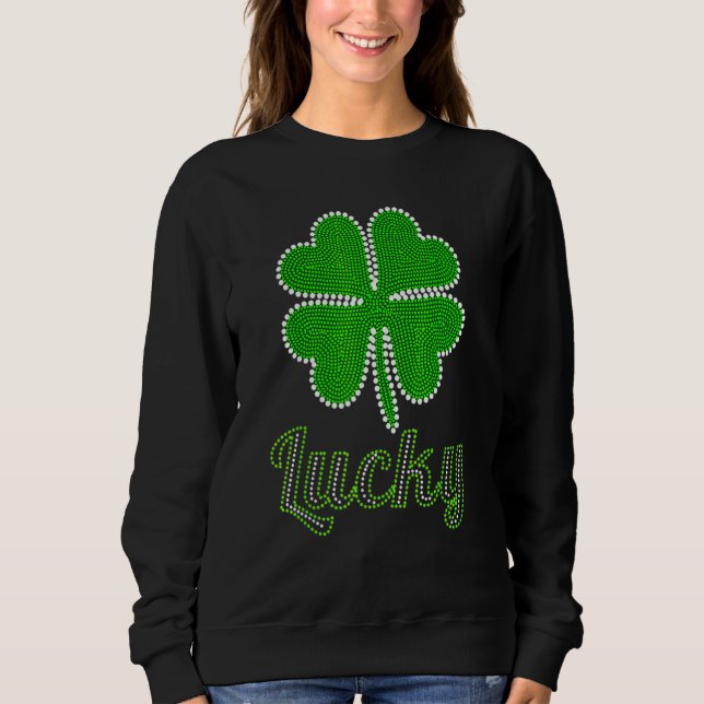 Irish Lucky Shamrock Saint patrick's day T Shirt (Framsida)