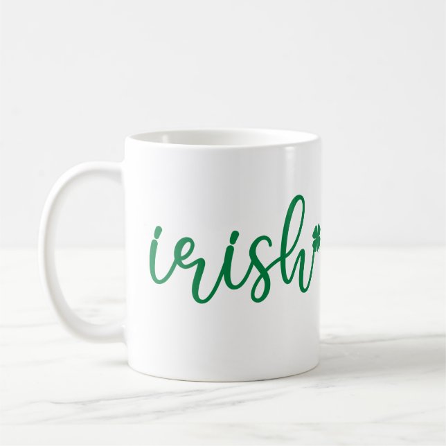 Irish Lucky Shamrock St. Patrick's Day Kaffemugg (Vänster)