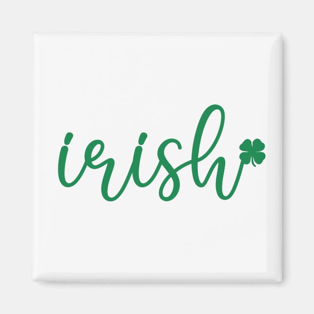 Irish Lucky Shamrock St. Patrick's Day Magnet (Framsidan)