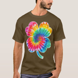 Irish Lucky Shamrock Tie Dye Klöver St Patrick's D T Shirt