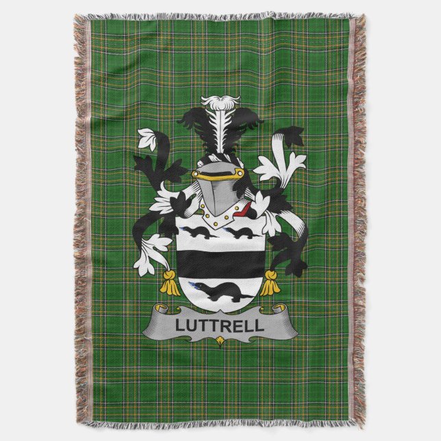 Irish Luttrell Jackar av Arm Family Crest Ireland Filt (Framsidan Vertikal)