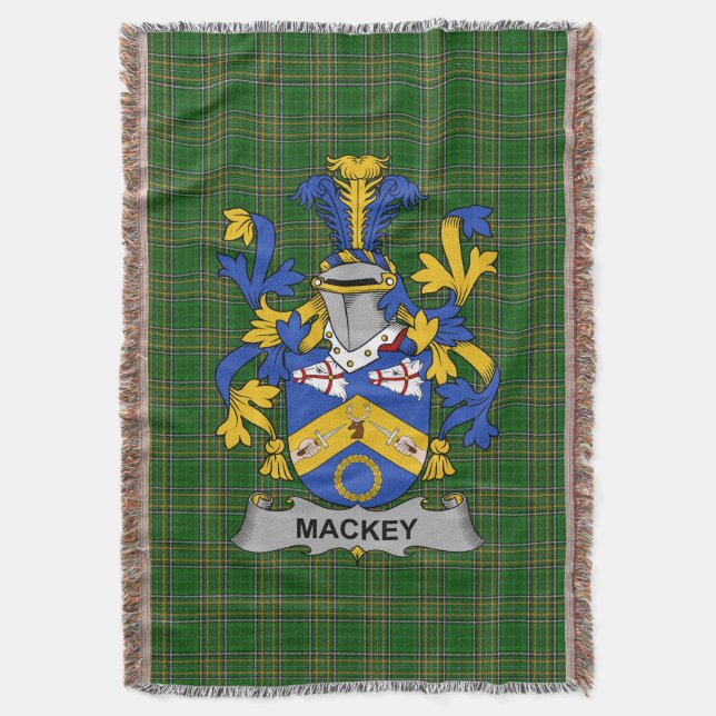 Irish Mackey Jackar om Arm Family Crest Ireland Filt (Framsidan Vertikal)