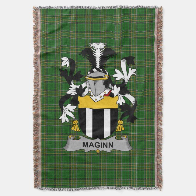 Irish Maginn eller Ginn Jackar av Arm Family Crest Filt (Framsidan Vertikal)